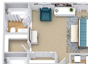 Wakefield 3D Wakefield 3D. 3 bedroom apartment. Kitchen with bartop open to living/dinning rooms. Fireplace. 2 full bathrooms. Extra storage. Patio/balcony.